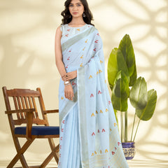Soft Linen Silk Saree