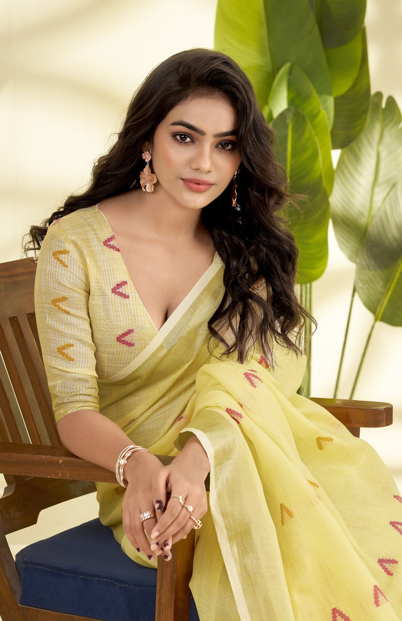 Soft Linen Silk Saree