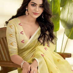 Soft Linen Silk Saree