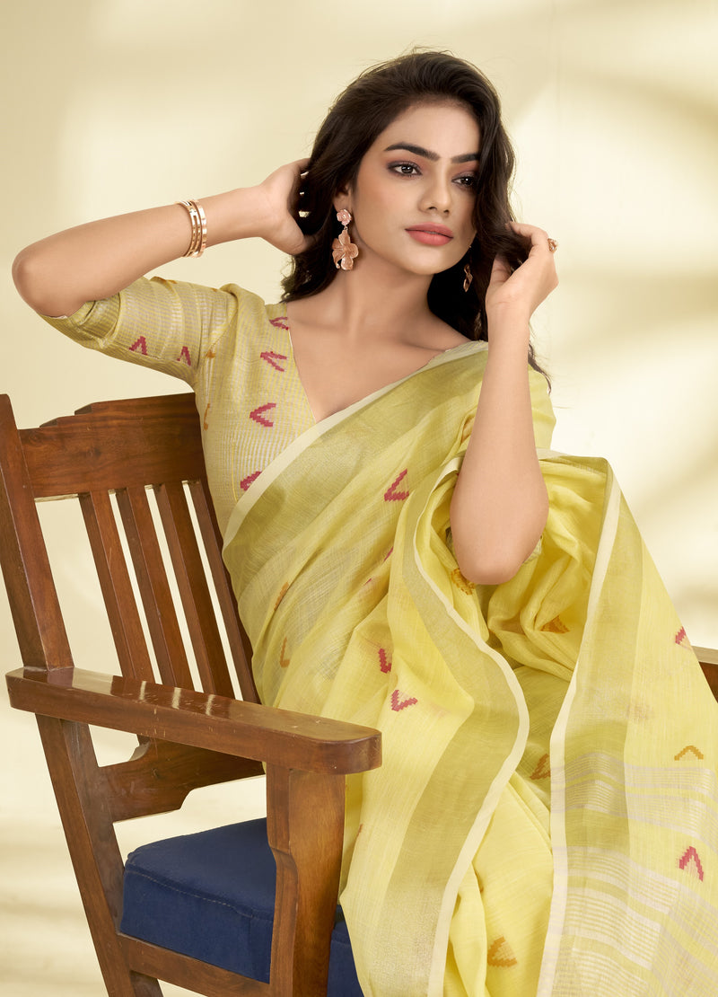 Soft Linen Silk Saree