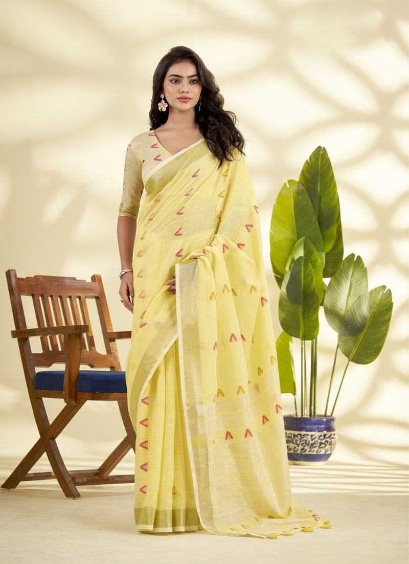 Soft Linen Silk Saree