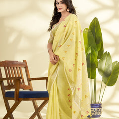 Soft Linen Silk Saree