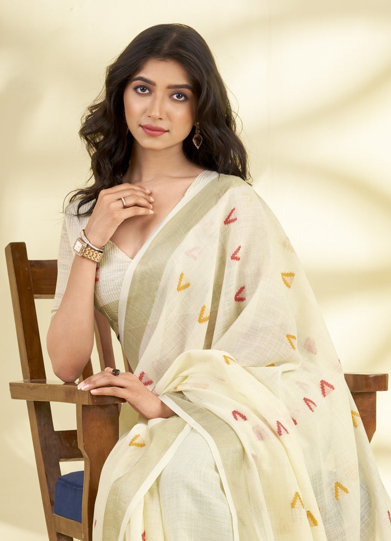 Soft Linen Silk Saree