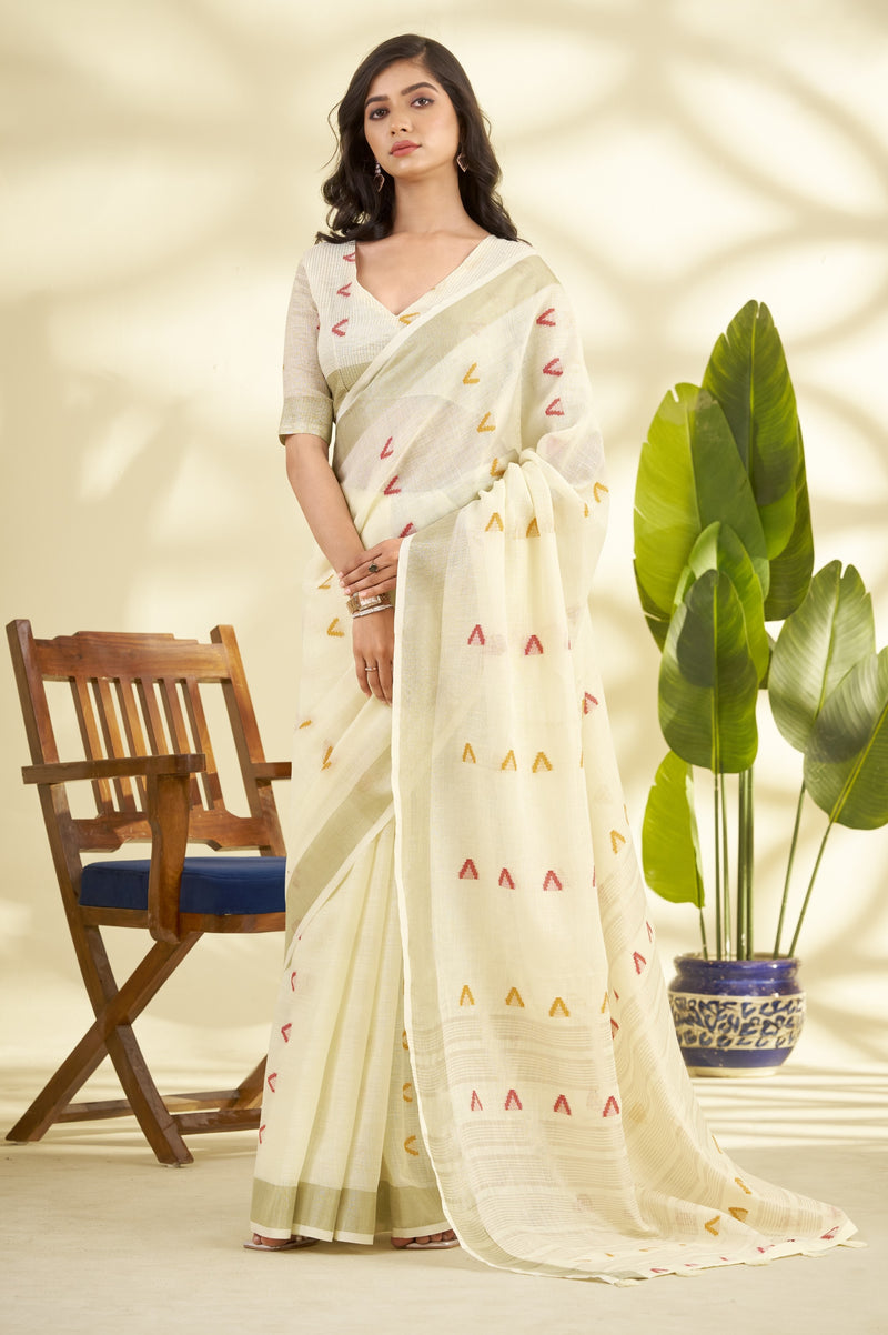 Soft Linen Silk Saree
