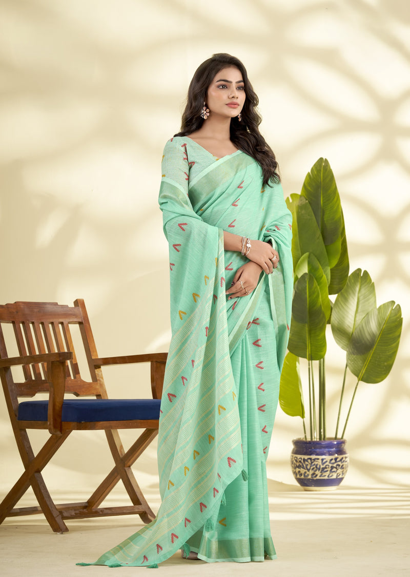 Soft Linen Silk Saree