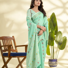 Soft Linen Silk Saree