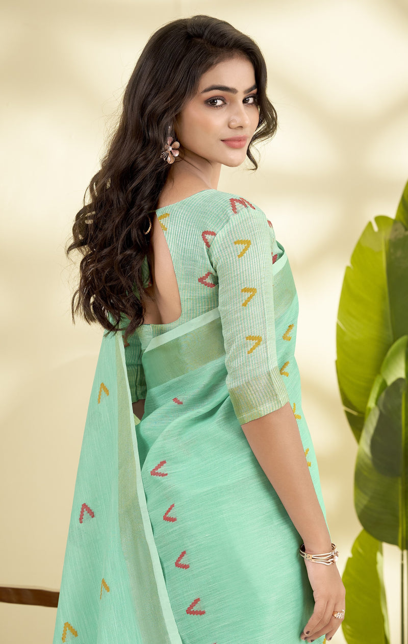 Soft Linen Silk Saree