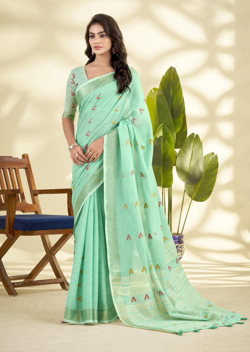 Soft Linen Silk Saree