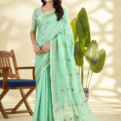 Soft Linen Silk Saree