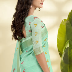 Soft Linen Silk Saree