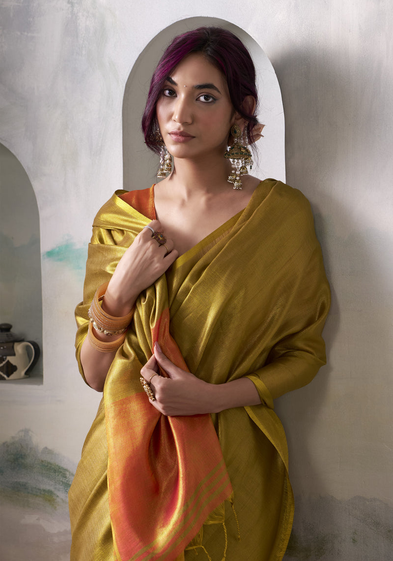 Pure Handloom Tissue Silk Saree