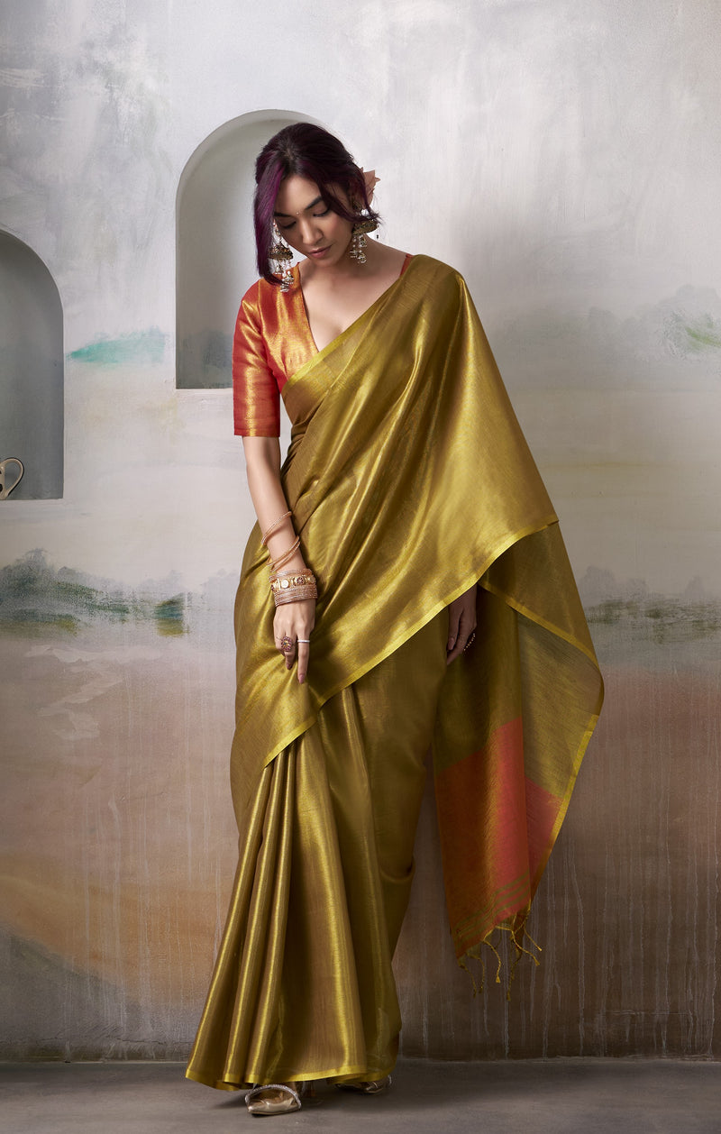 Pure Handloom Tissue Silk Saree