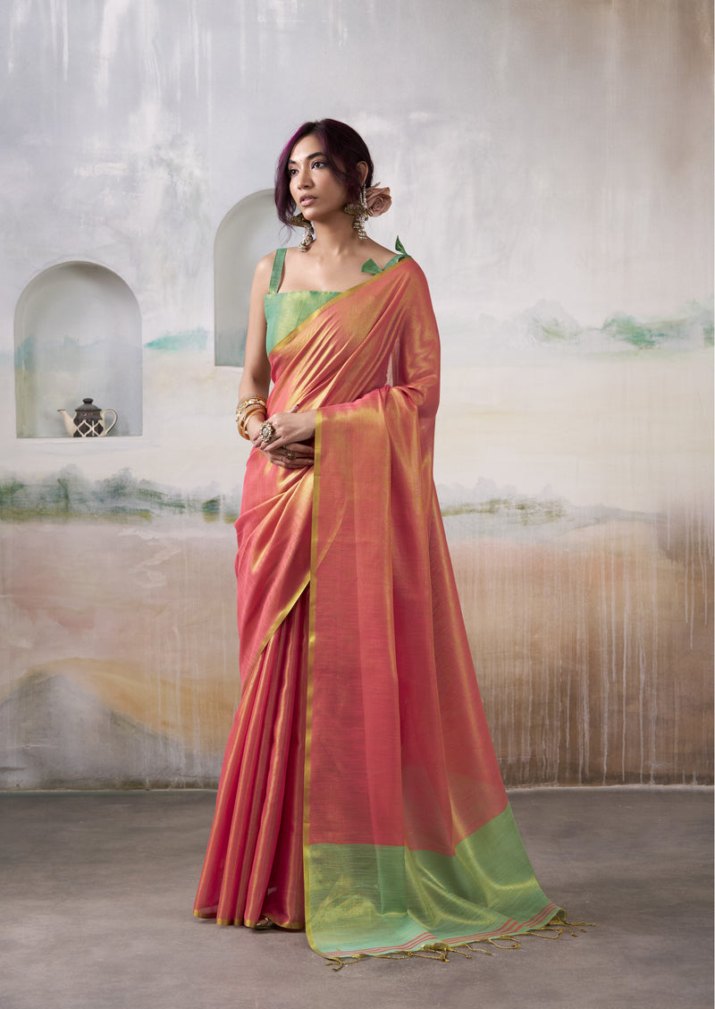 Pure Handloom Tissue Silk Saree