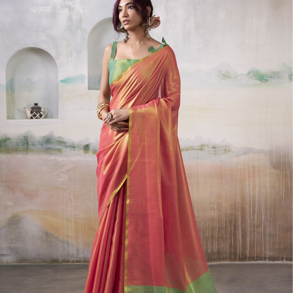 Pure Handloom Tissue Silk Saree