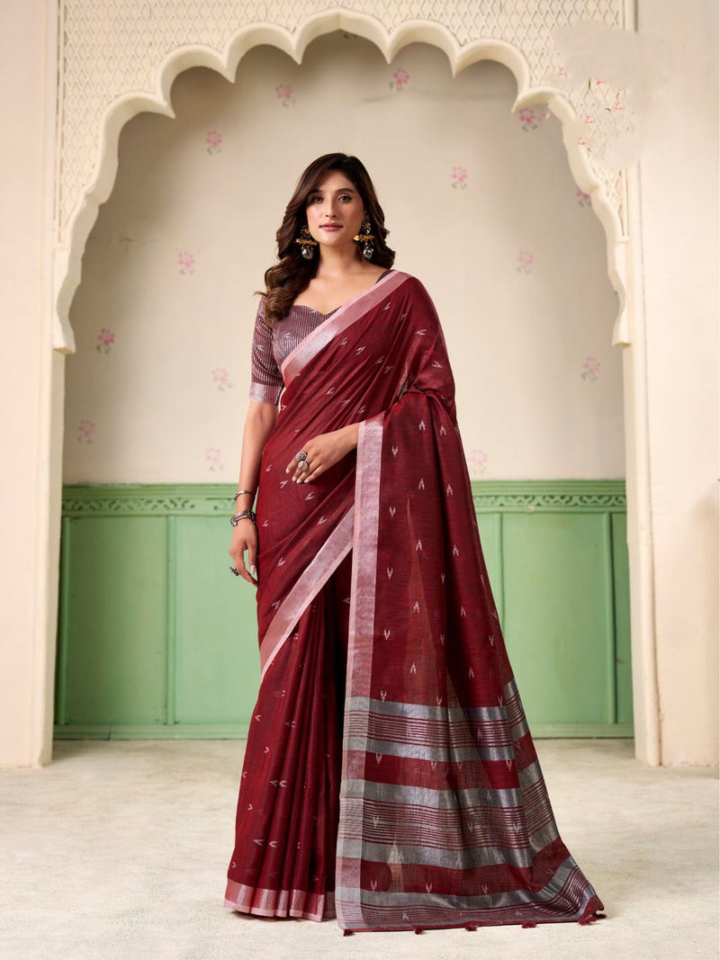 Soft Linen Silk Saree