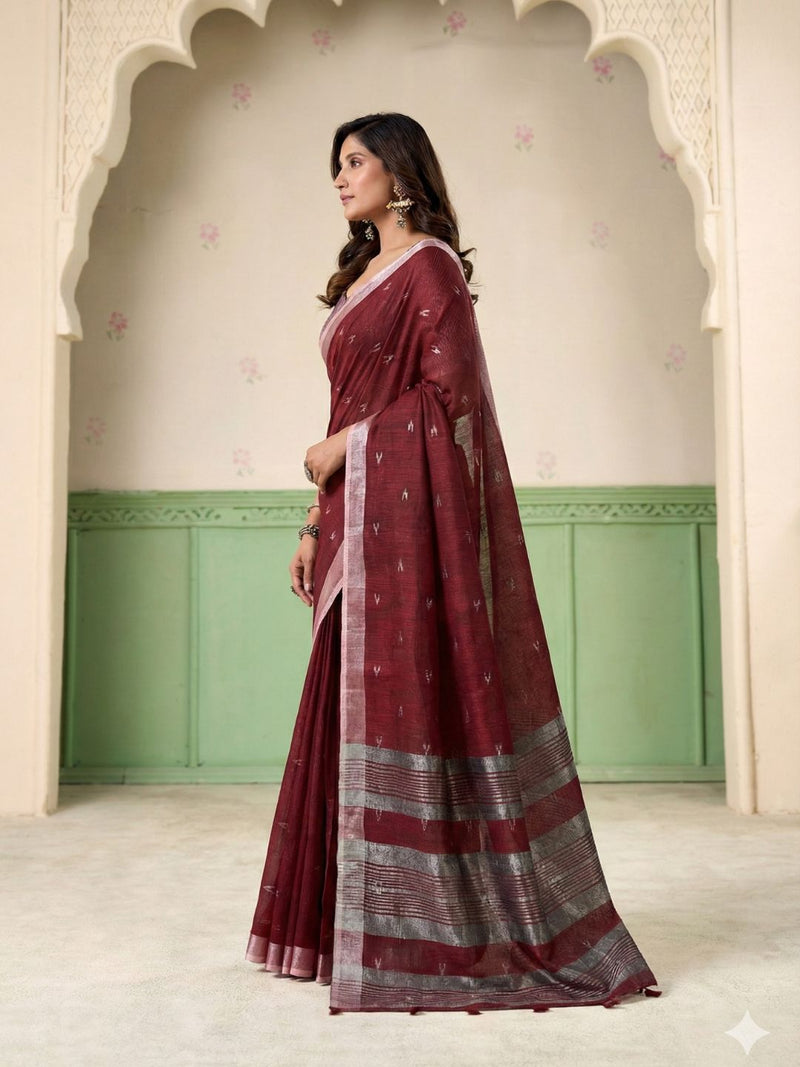 Soft Linen Silk Saree