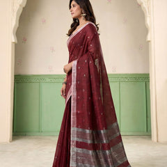 Soft Linen Silk Saree