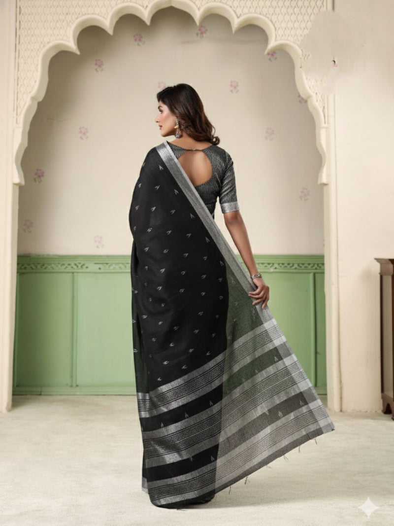 Soft Linen Silk Saree