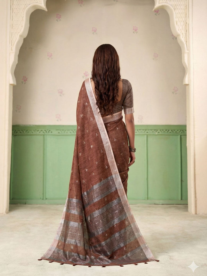 Soft Linen Silk Saree