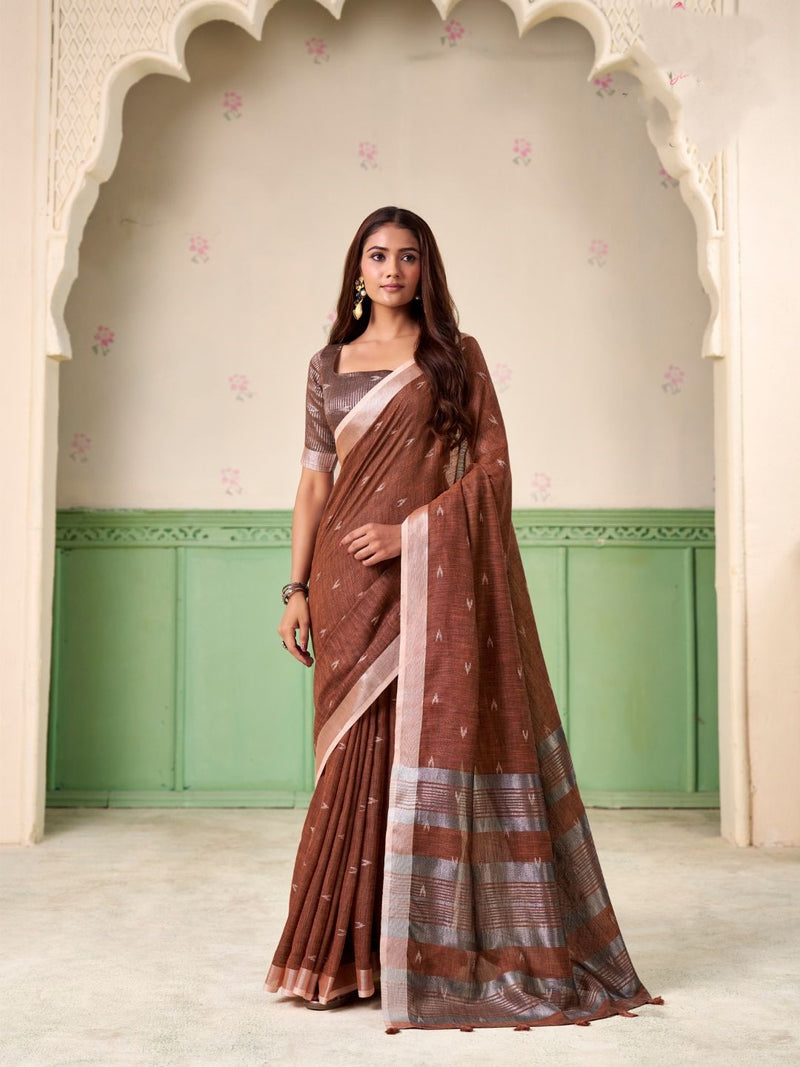Soft Linen Silk Saree
