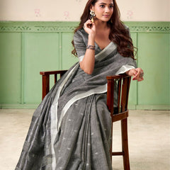 Soft Linen Silk Saree
