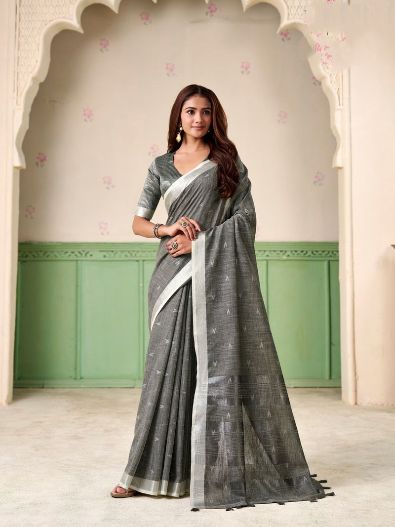 Soft Linen Silk Saree