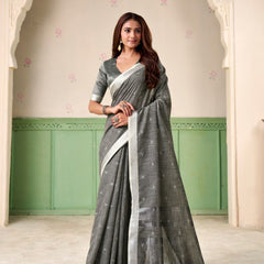 Soft Linen Silk Saree