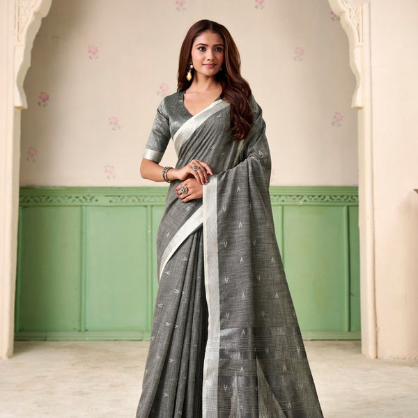 Soft Linen Silk Saree