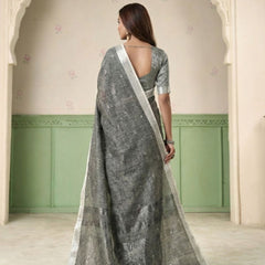Soft Linen Silk Saree