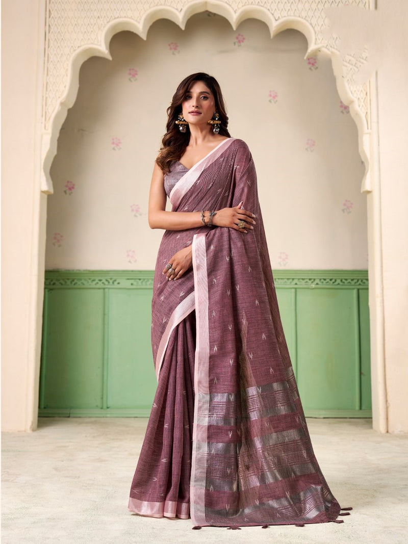 Soft Linen Silk Saree