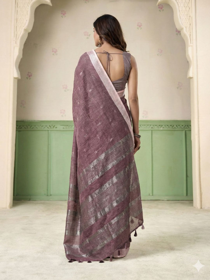 Soft Linen Silk Saree