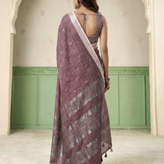 Soft Linen Silk Saree