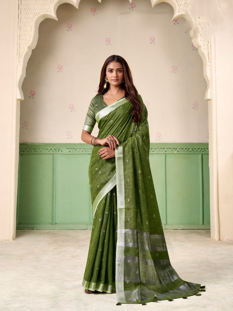 Soft Linen Silk Saree