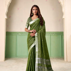 Soft Linen Silk Saree
