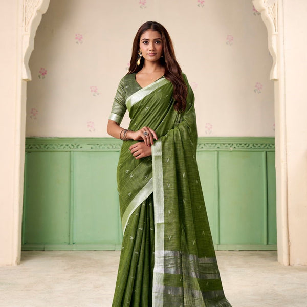 Soft Linen Silk Saree
