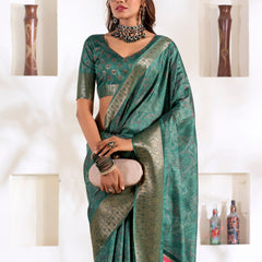 Soft Dola Silk Saree with Foil Print