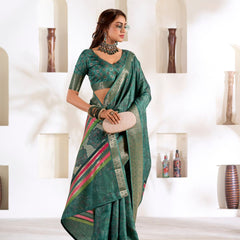 Soft Dola Silk Saree with Foil Print