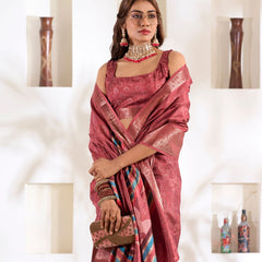Soft Dola Silk Saree with Foil Print