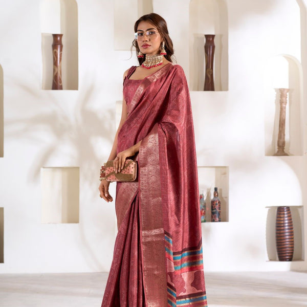 Soft Dola Silk Saree with Foil Print