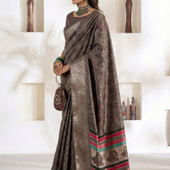 Soft Dola Silk Saree with Foil Print