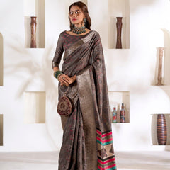 Soft Dola Silk Saree with Foil Print