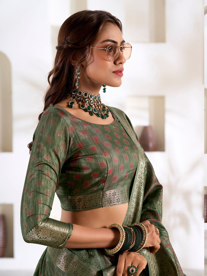 Soft Dola Silk Saree with Foil Print