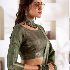 Soft Dola Silk Saree with Foil Print