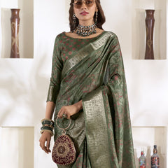 Soft Dola Silk Saree with Foil Print