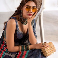 Soft Dola Silk Saree with Foil Print