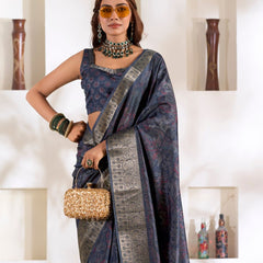 Soft Dola Silk Saree with Foil Print