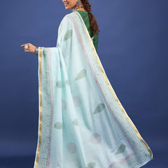 Traditional Charm Soft Maslin Cotton Hand Block Saree