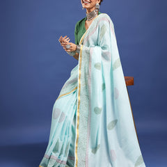 Traditional Charm Soft Maslin Cotton Hand Block Saree