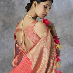 Tissue Silk Saree with Zari Border