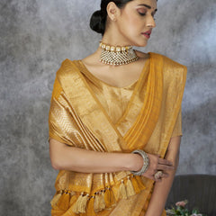 Tissue Silk Saree with Zari Border